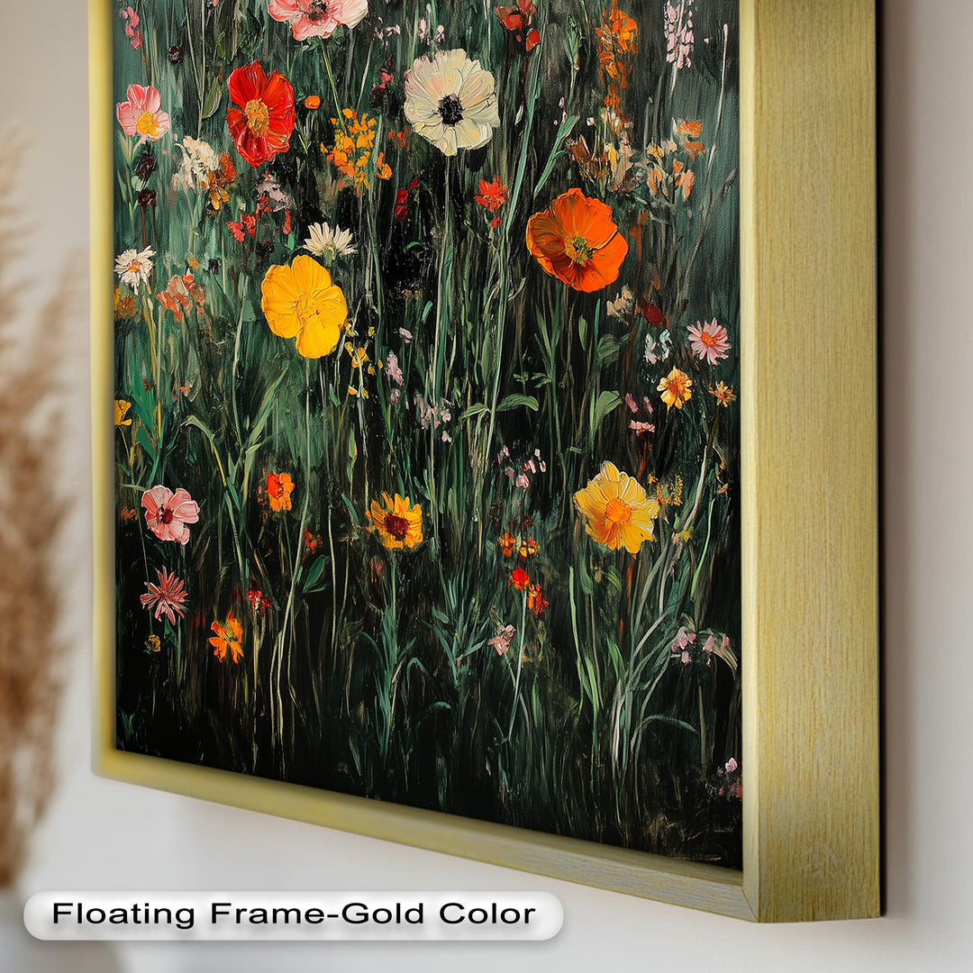 Wild Meadow Bloom – Colorful Field Flowers Flower Oil Painting