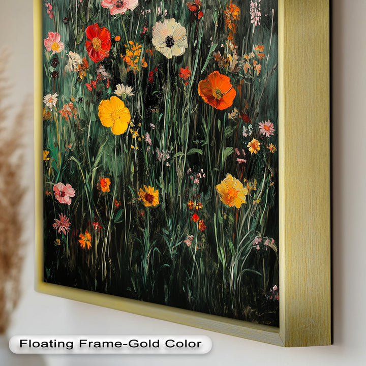 Wild Meadow Bloom – Colorful Field Flowers Flower Oil Painting
