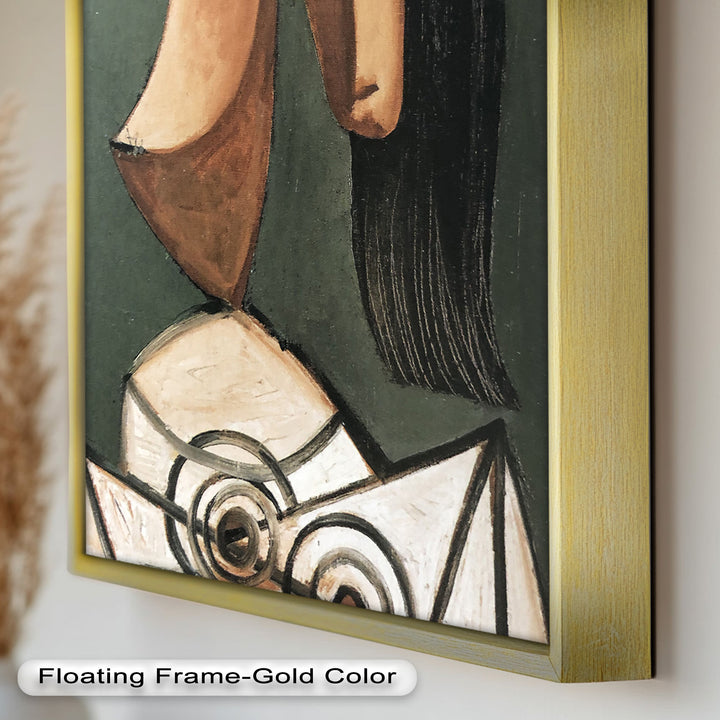 Serene Abstraction – Cubist Female Portrait Oil Painting