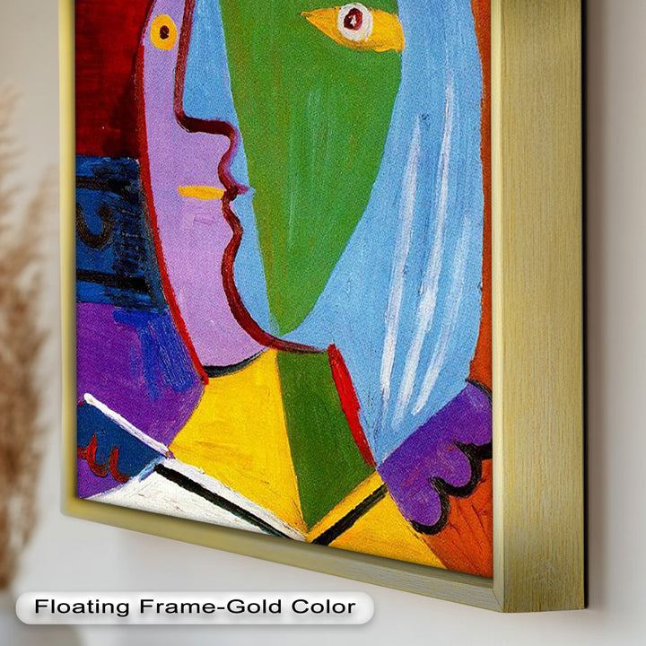 Vibrant Duality – Picasso-Inspired Abstract Oil Painting