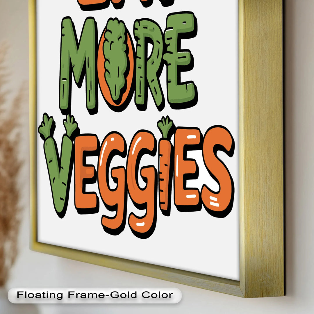 Eat More Veggies – Colorful Letters Oil Painting - MyPhotoStation
