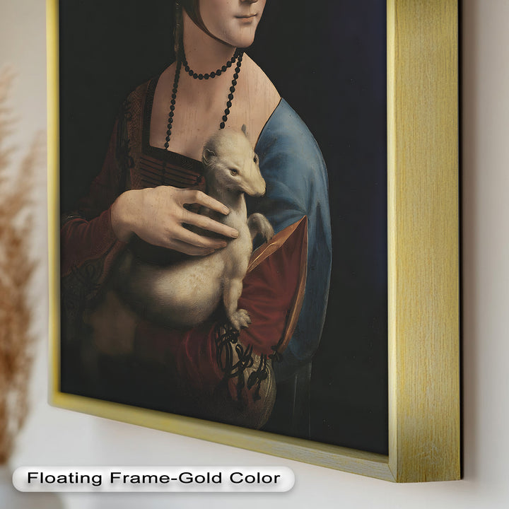 Dame mit Hermelin – Renaissance Portrait Historisches Ölgemälde