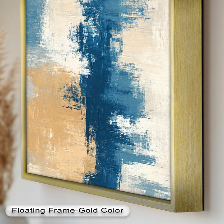 Golden Shoreline – Modernes abstraktes Ölgemälde