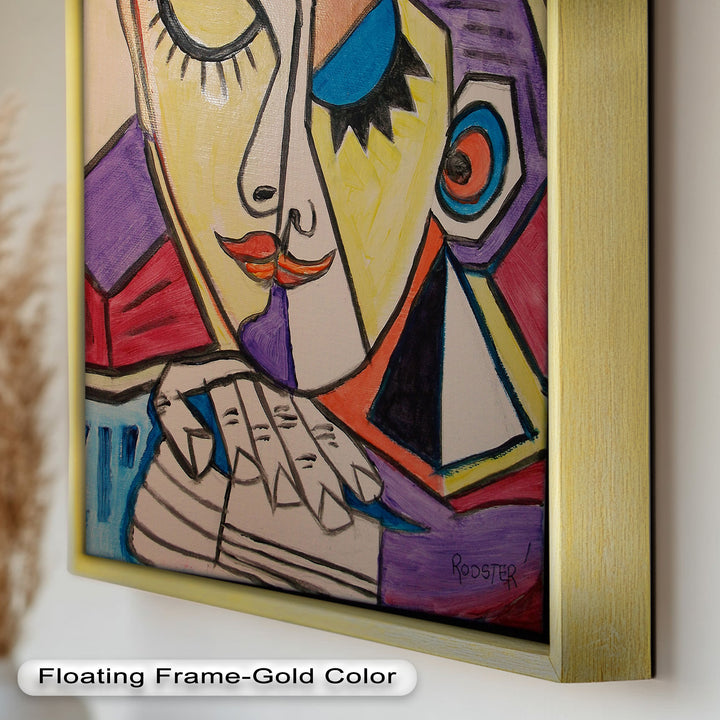 Unified Gaze – Dual Expression Abstract Picasso Oil Painting