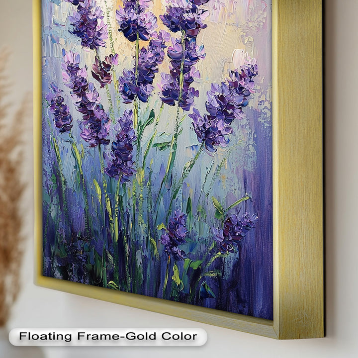 Impressionist Lavender Stalks - Flower Oil Painting