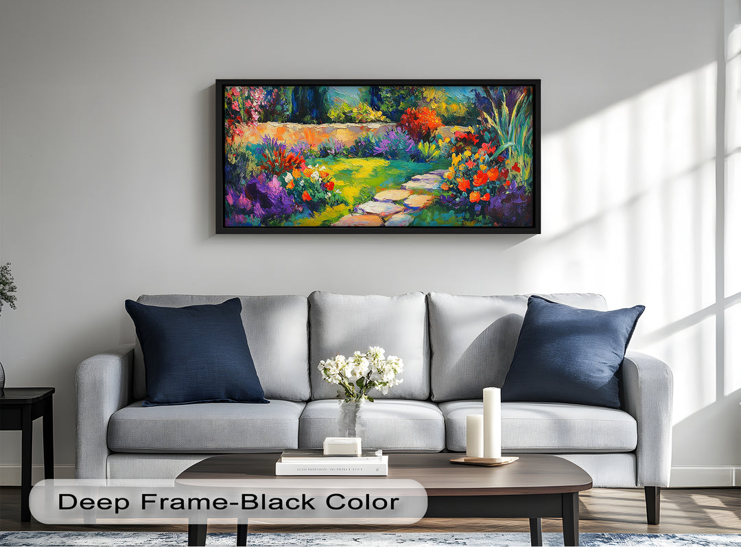 Sunlit Garden Path – Colorful Impressionist Oil Painting