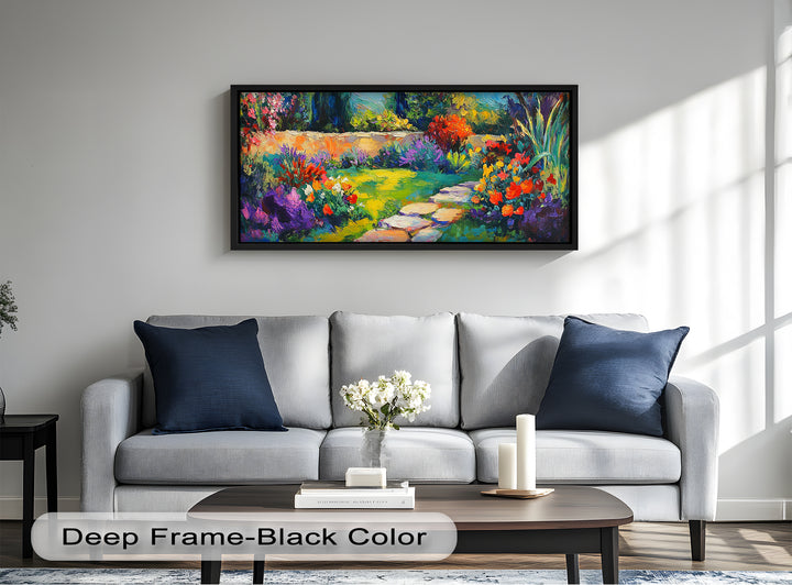 Sunlit Garden Path – Colorful Impressionist Oil Painting