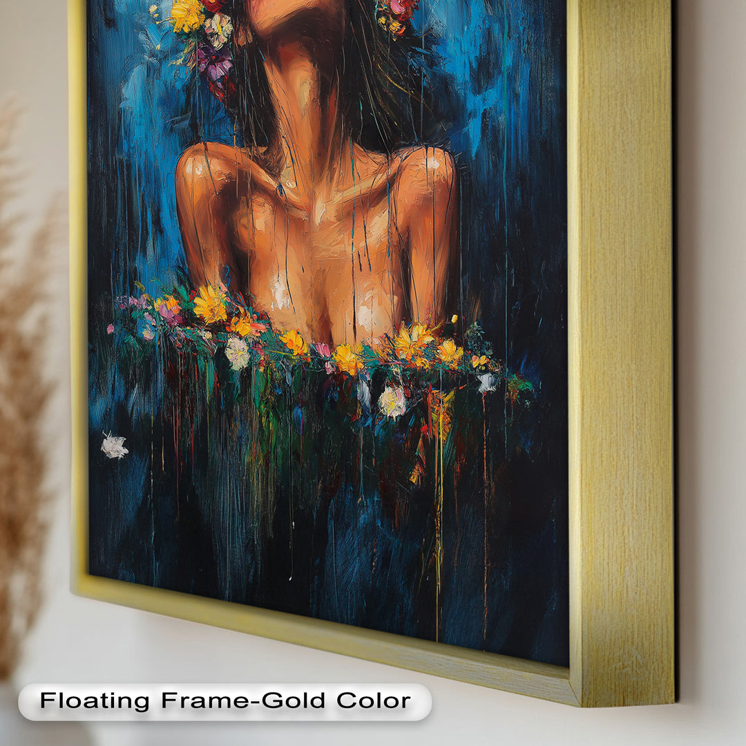 Floral Reverie – Ethereal Woman with Flower Crown Oil Painting
