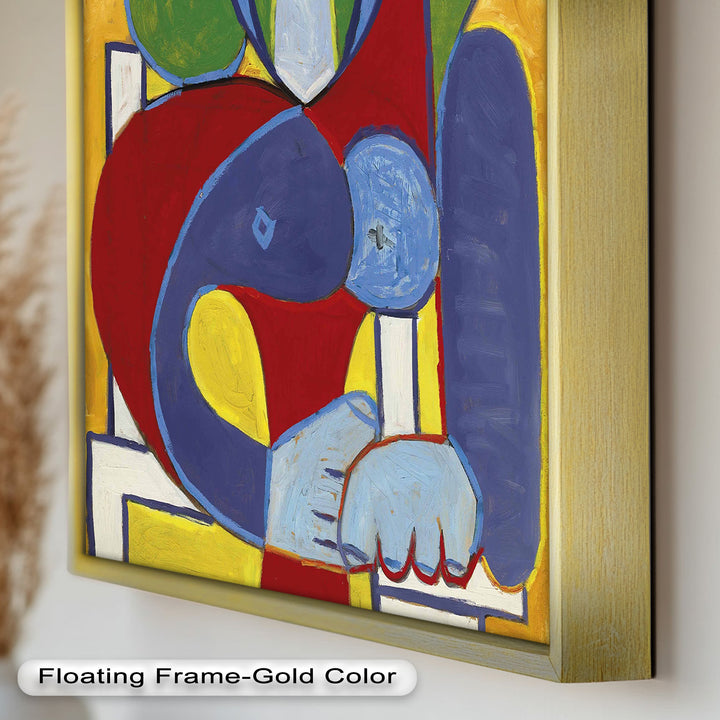 Color Harmony – Abstract Seated Woman Picasso Oil Painting