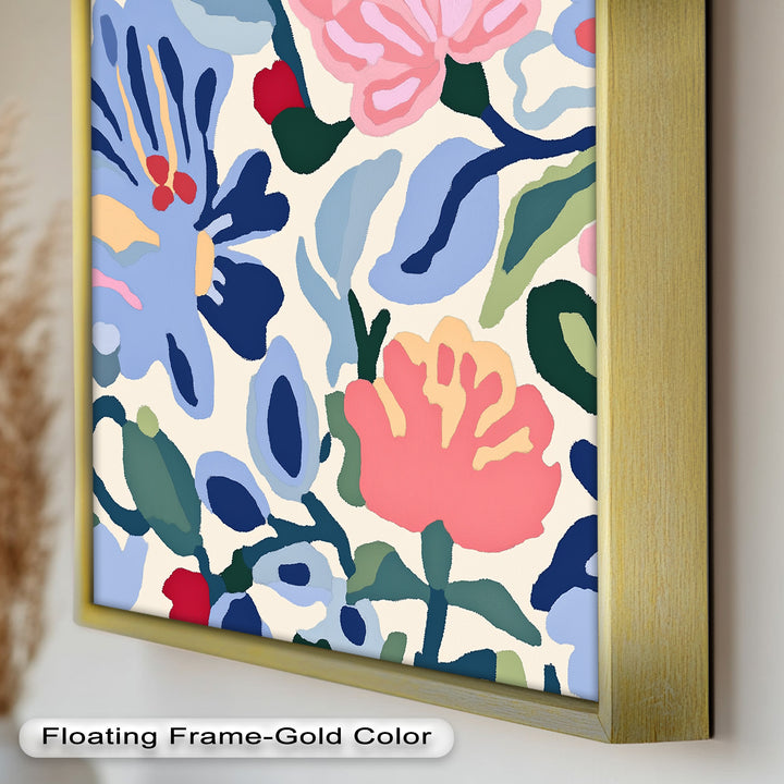 Bold Garden Whimsy – Lebendiges Boho-Blumen-Ölgemälde