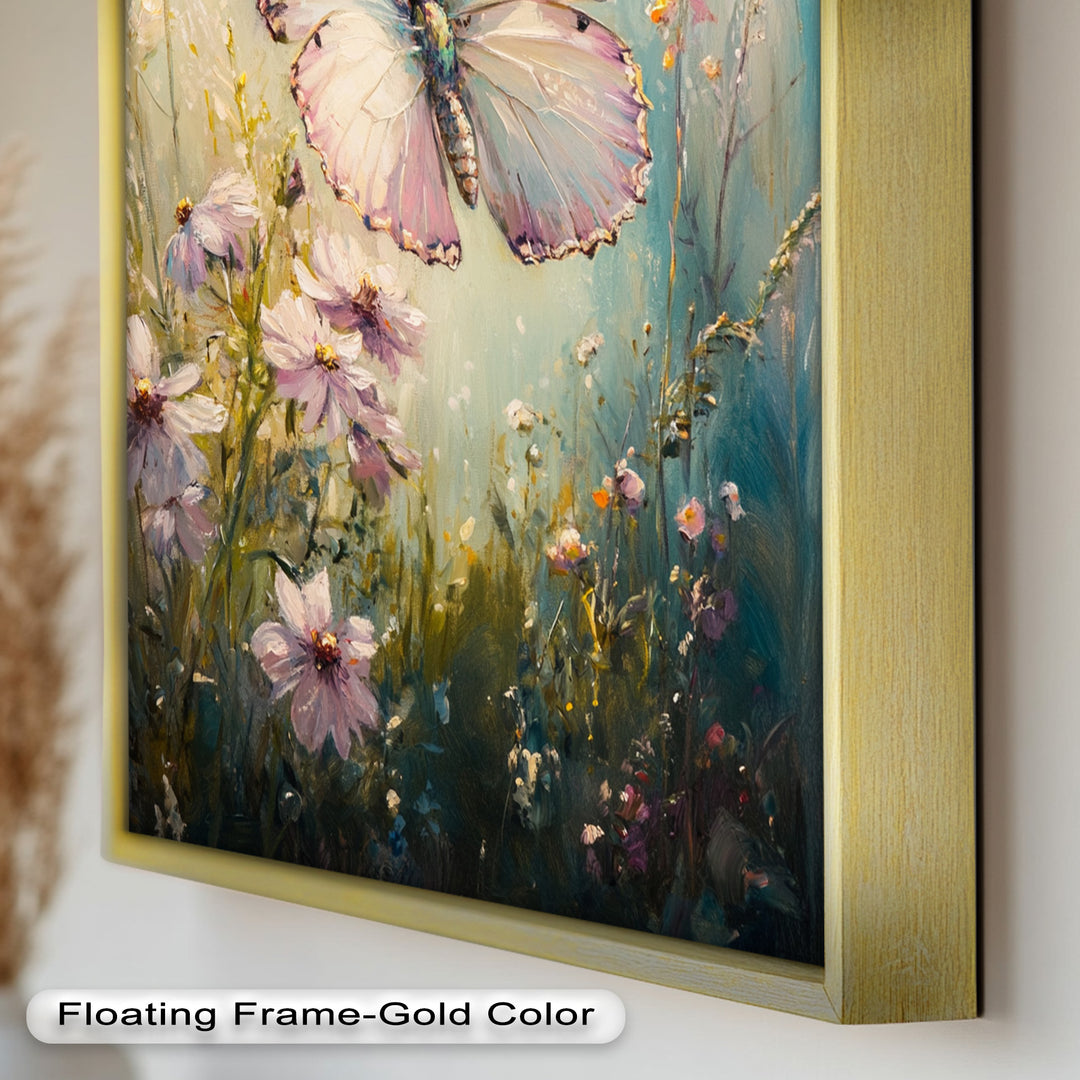 Butterfly Among Wildflowers – Animal Oil Painting