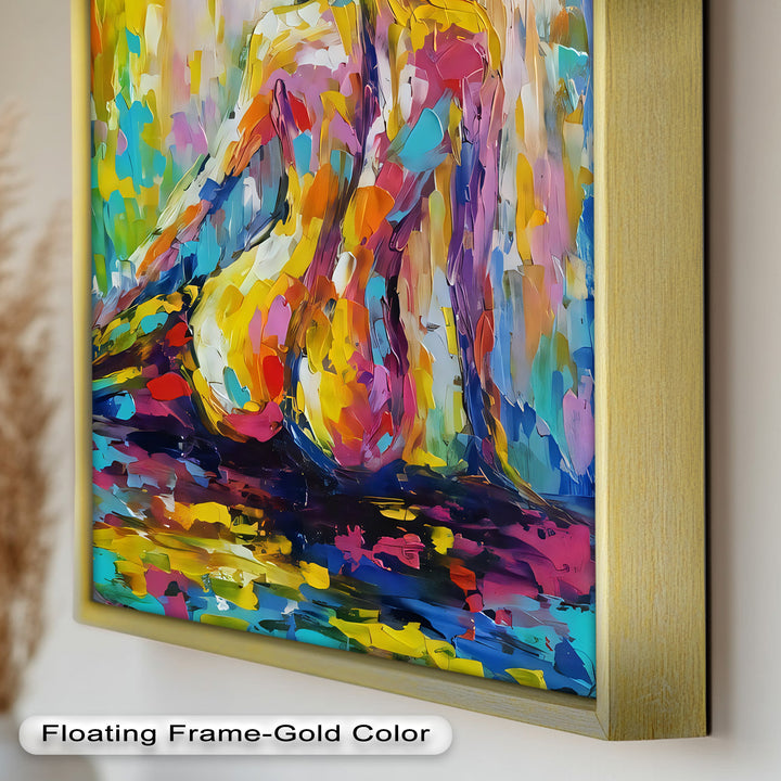 Radiant Reverie – Colorful Nude Impressionist Oil Painting