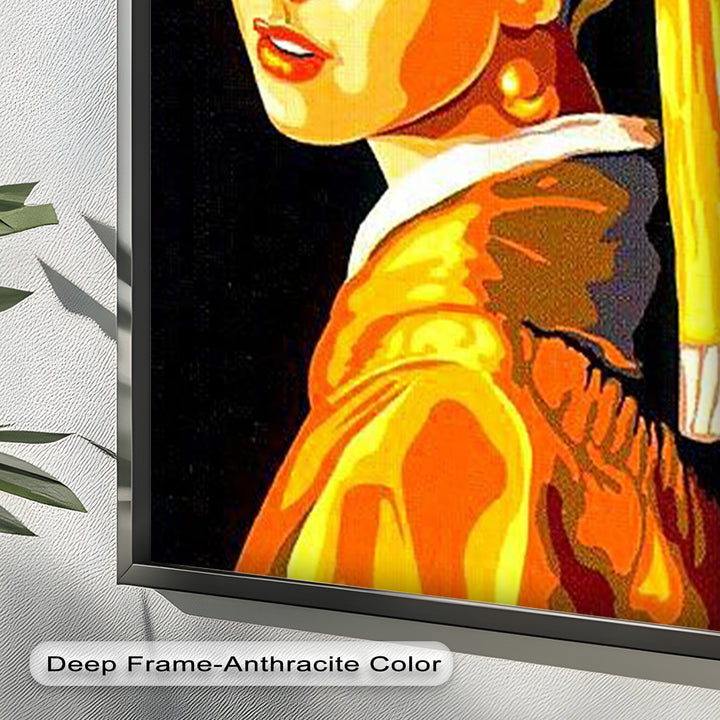 Modern Interpretation of Girl with a Pearl Earring - Renaissance Oil Painting