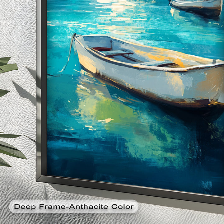 Still Waters at Sea – Boat Oil Painting