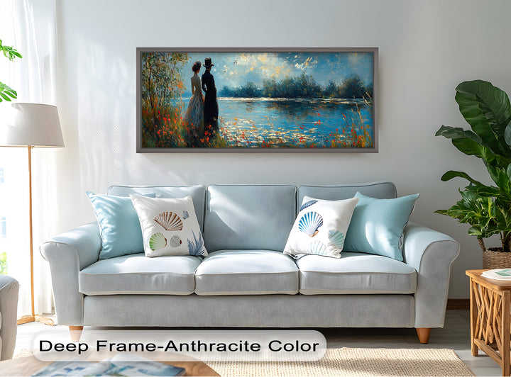 Romantic Riverside - Impressionist Oil Painting