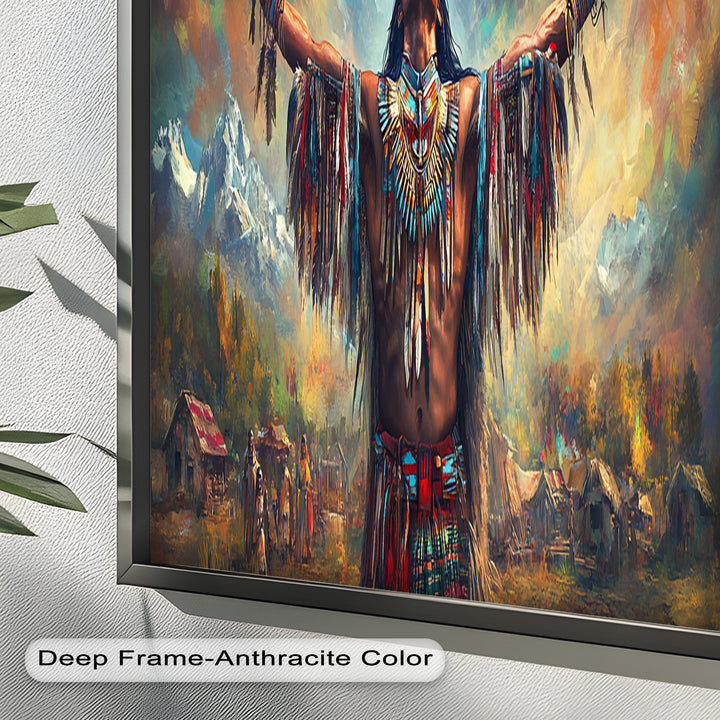 Call of the Sky – Native Ceremony Oil Painting