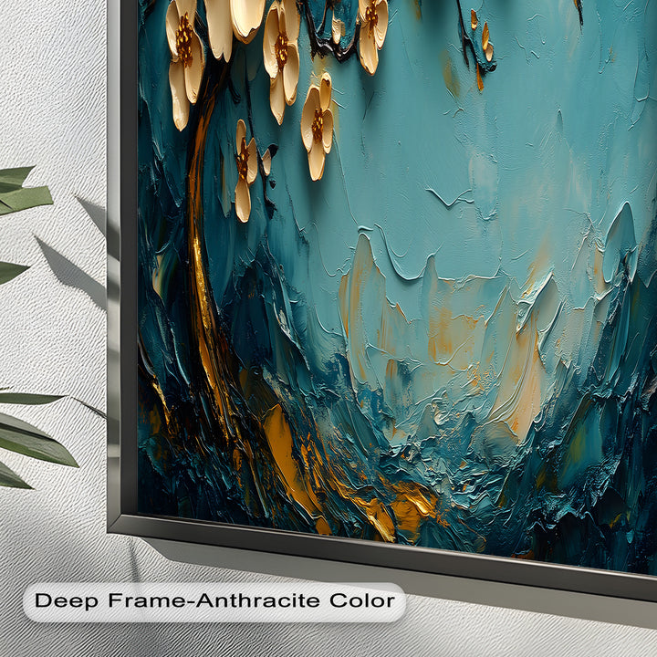Golden Flowers – Botanical Oil Painting