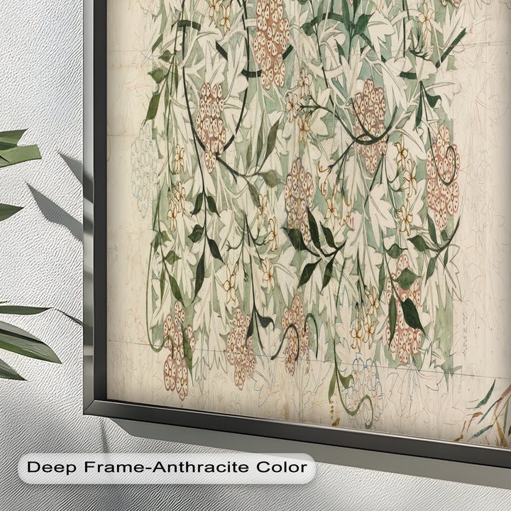 Jasmine Pattern by William Morris – Framed Botanical Oil Painting