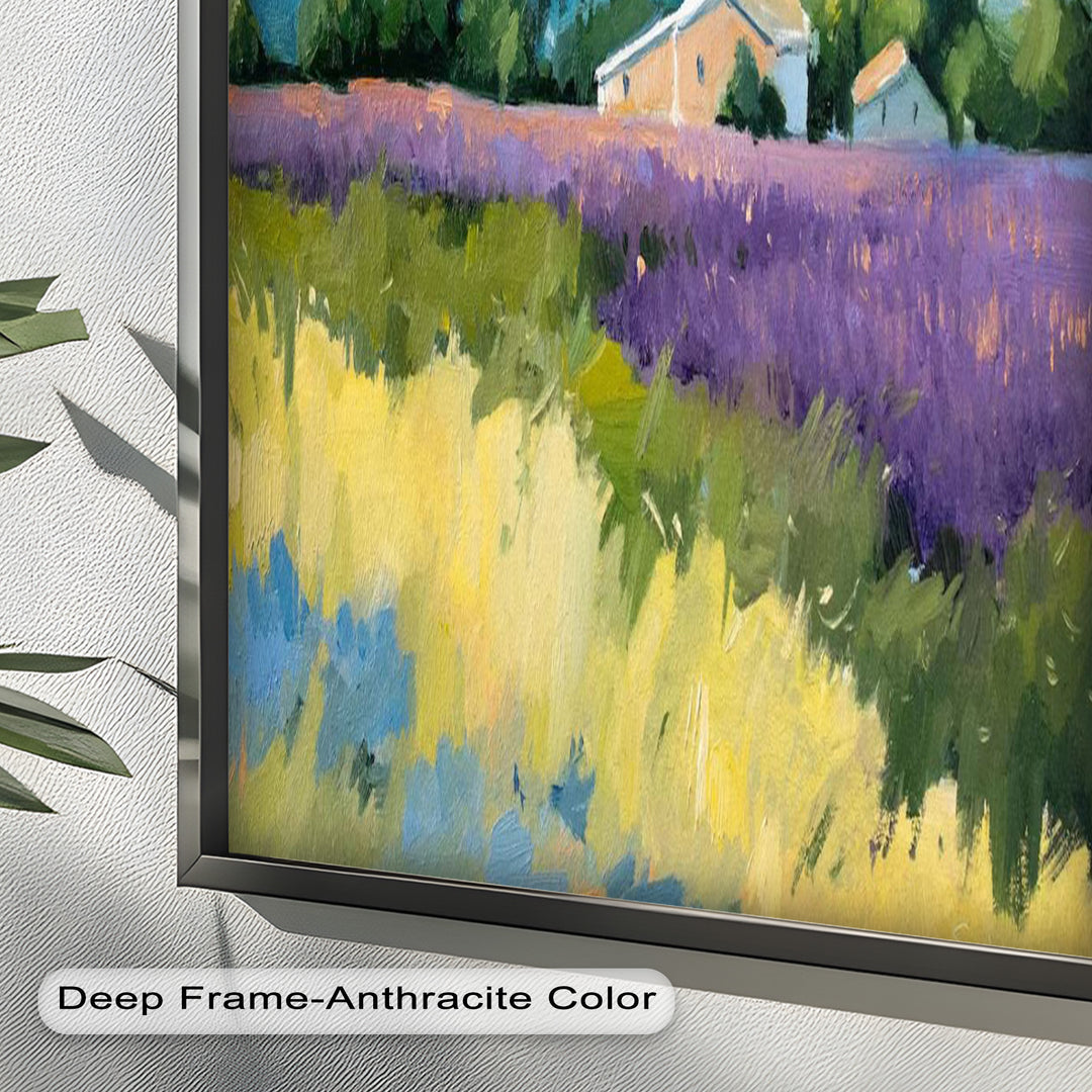 Lavender Fields in Provence – Impressionist Landscape Oil Painting