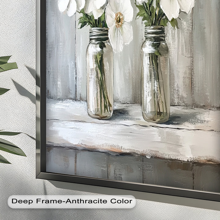 White Flower Jar Still Life – Floral Oil Paintings