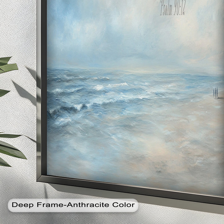 Psalm 90:12 – Heart of Wisdom Bible Verse Oil Painting