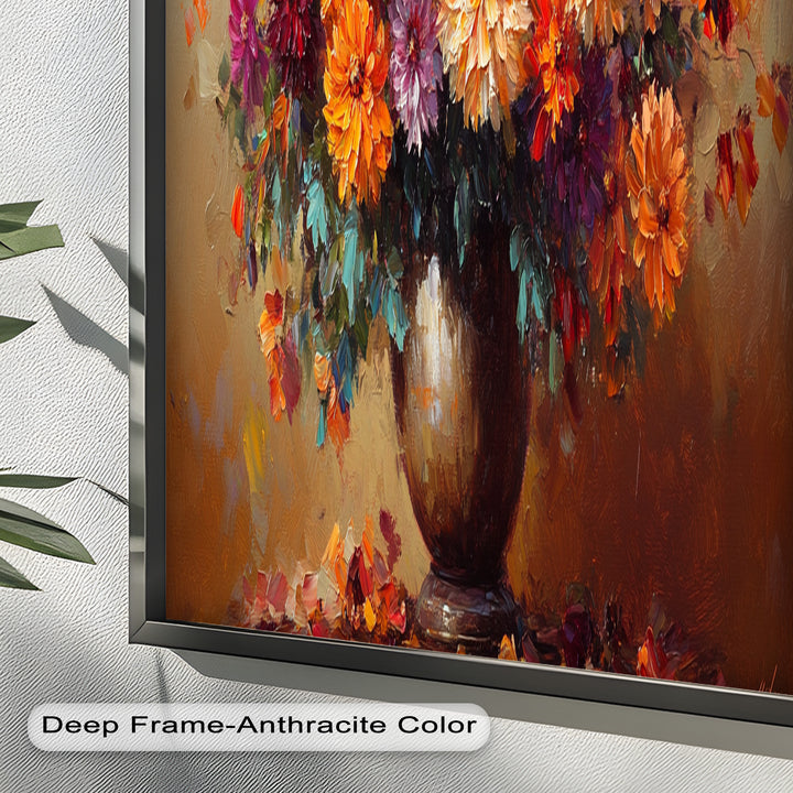 Dahlia Bouquet Wall Art – Still Life Oil Paintings