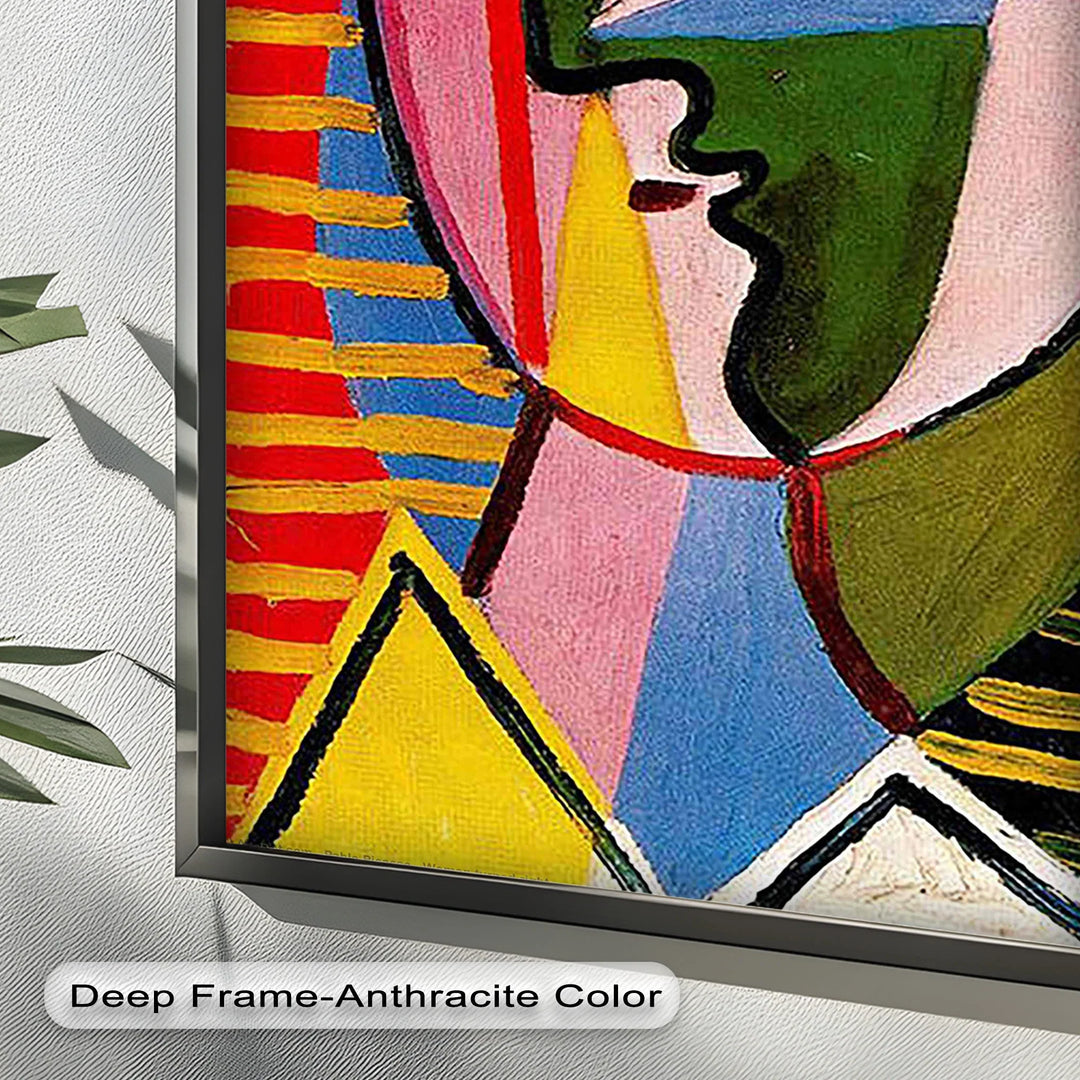 Split Gaze – Colorful Abstract Portrait Picasso Oil Painting - MyPhotoStation