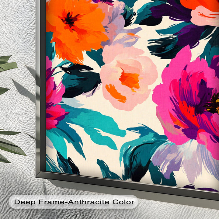 Bold Boho Bloom – Fauvist Floral Explosion Oil Painting