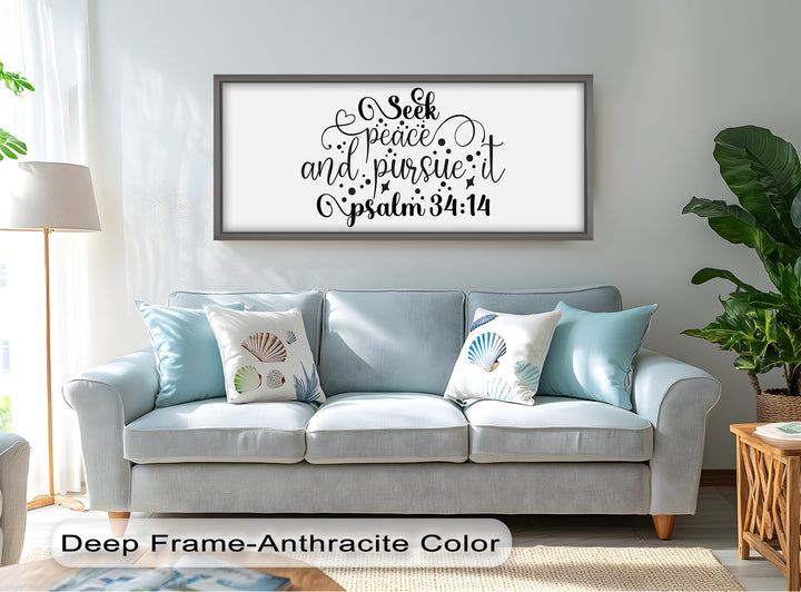 Seek Peace and Pursue It – Psalm 34:14 Christian Bible Oil Painting