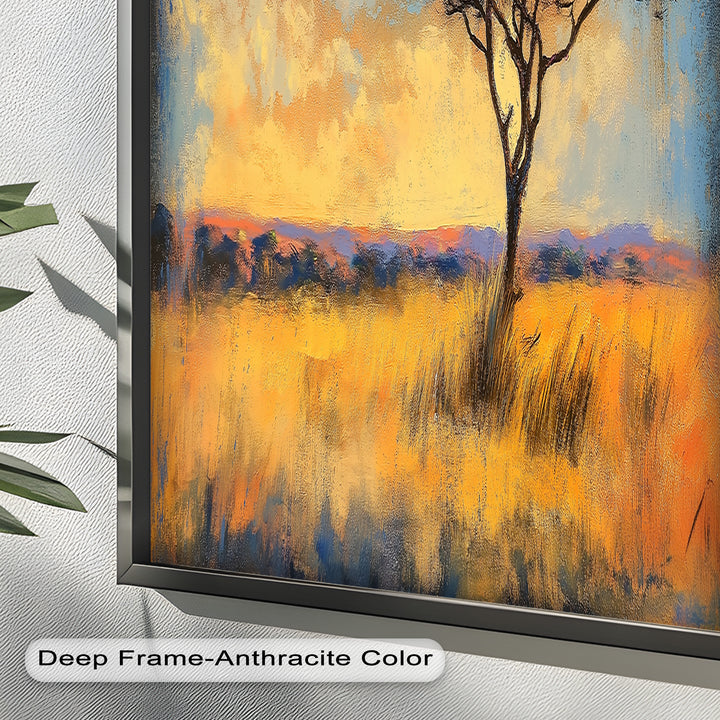 African Savannah Tree Wall Art – Landscape Oil Painting