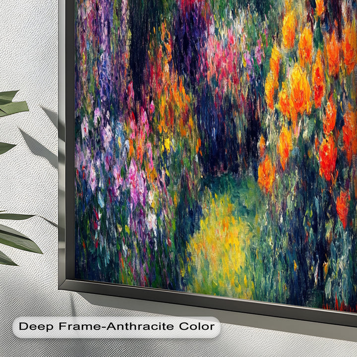 Sunlit Garden in Full Bloom – Impressionist Floral Oil Painting