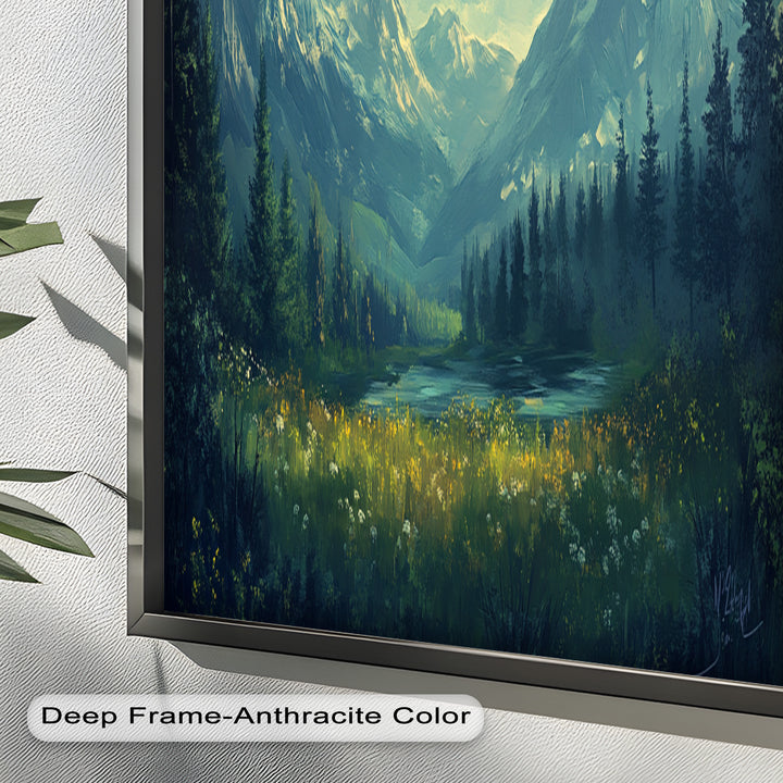 Mystic Mountain Solitude – Enchanting Landscape Oil Painting