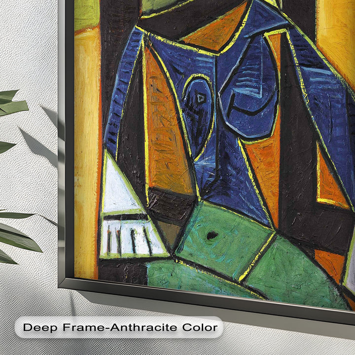 Woman in a Spiral Hat – Picasso-Style Cubist Oil Painting