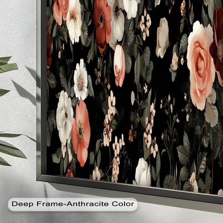 Vintage Garden Blooms Wall Art – Floral Oil Painting