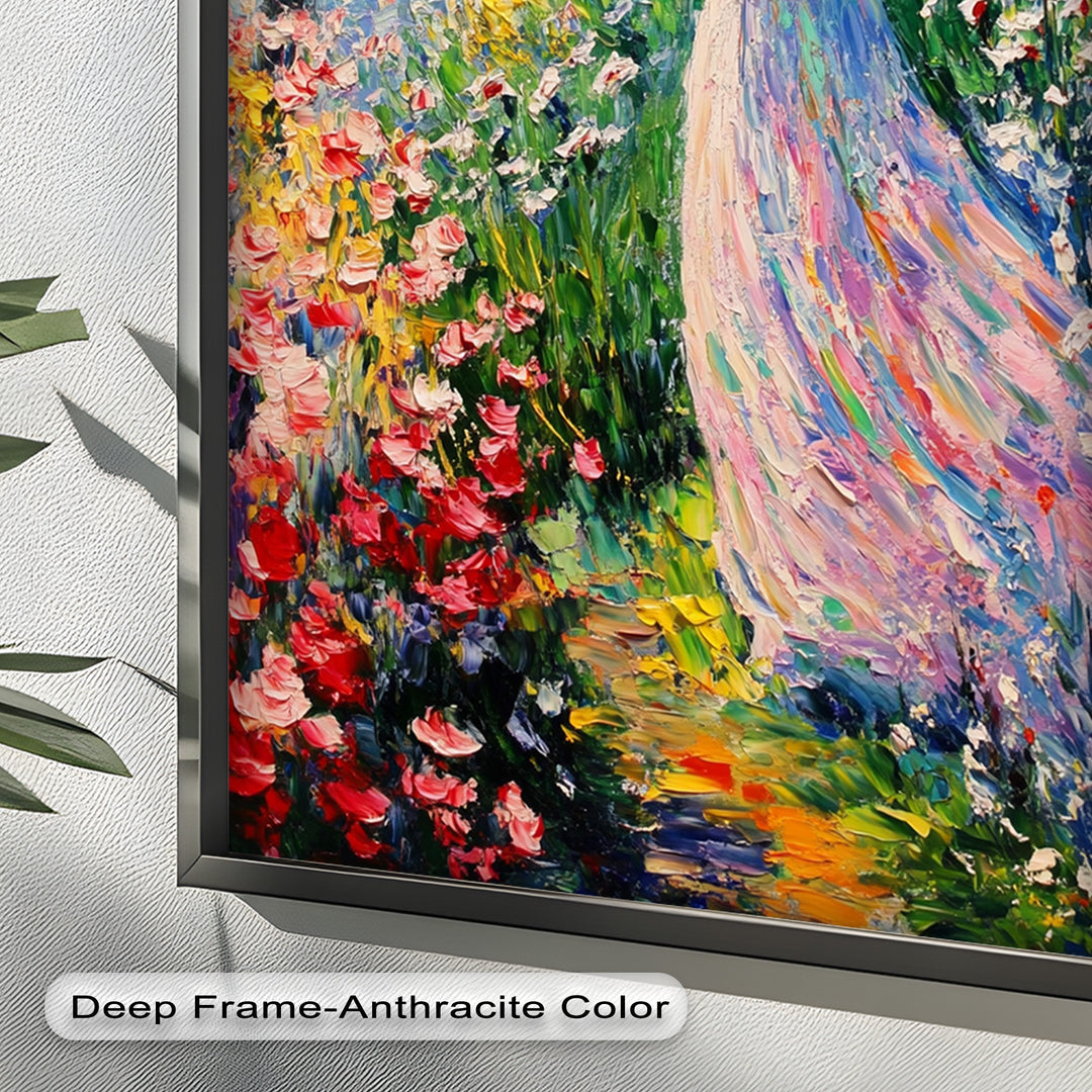 Woman in Floral Crown - Impressionist Oil Painting
