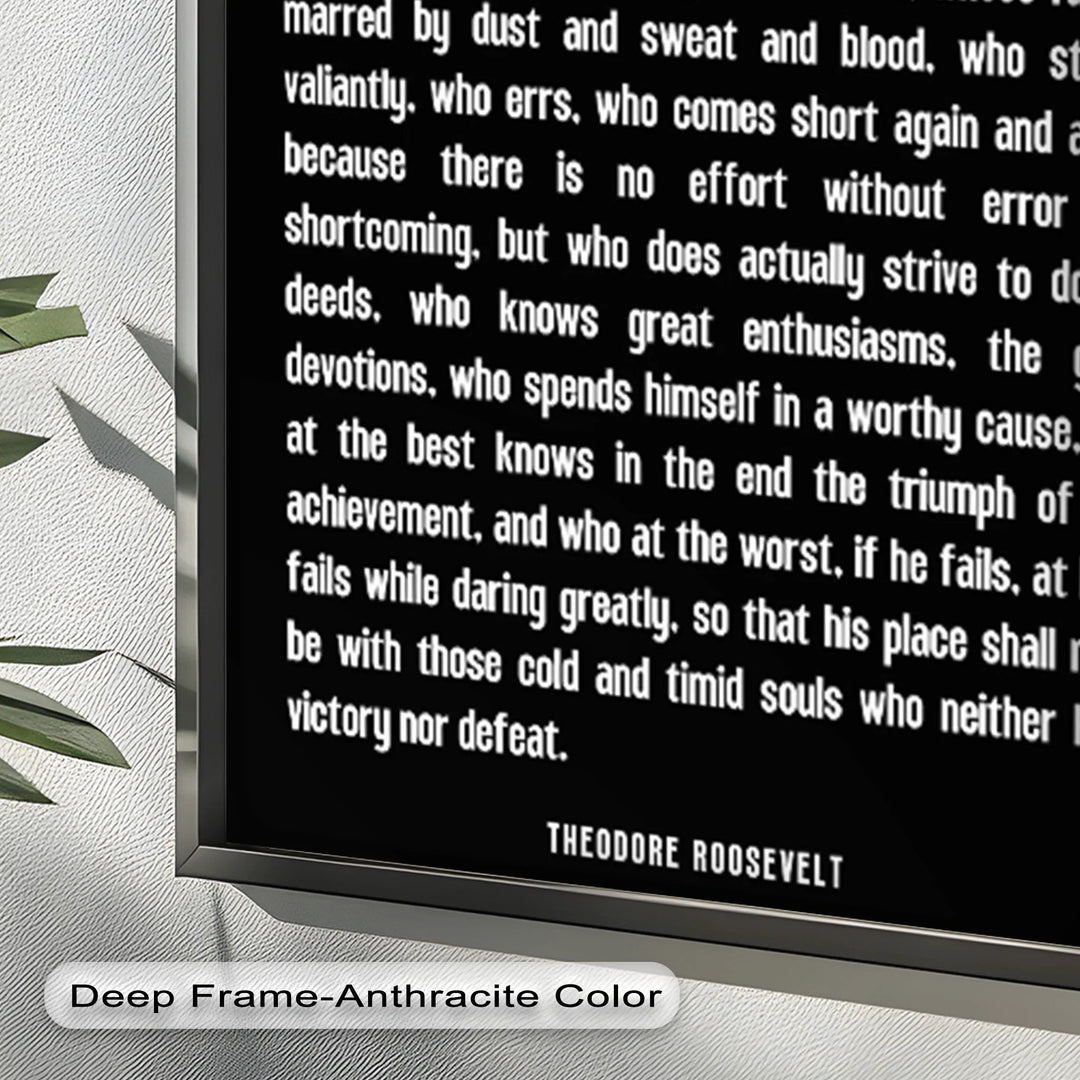 The Man in the Arena – Typography Oil Painting - MyPhotoStation