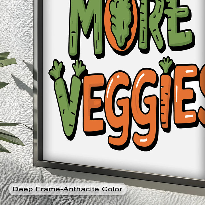 Eat More Veggies – Colorful Letters Oil Painting - MyPhotoStation