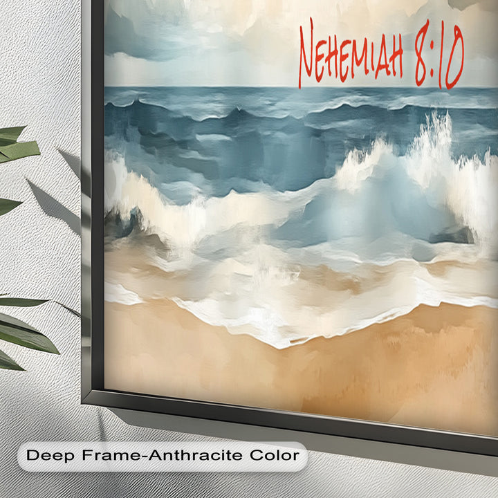 Nehemiah 8:10 – Joy of the Lord Bible Verse Oil Painting