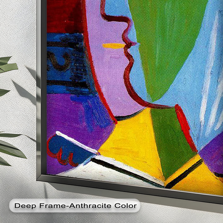 Vibrant Duality – Picasso-Inspired Abstract Oil Painting