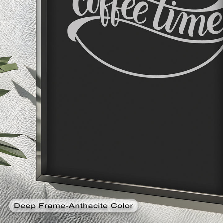 Modern Coffee Time Typography – Minimalist Oil Painting