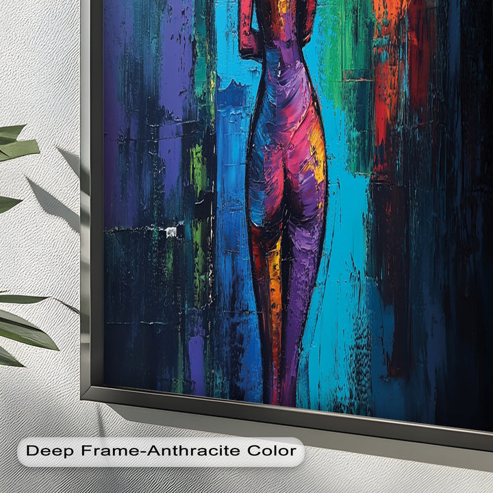 Radiant Contours – Bold Abstract Figurative Oil Painting