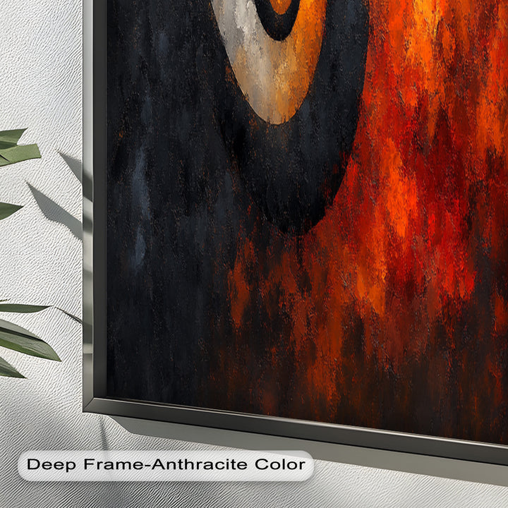 Autumn Swirl – Abstract Spiral Oil Painting