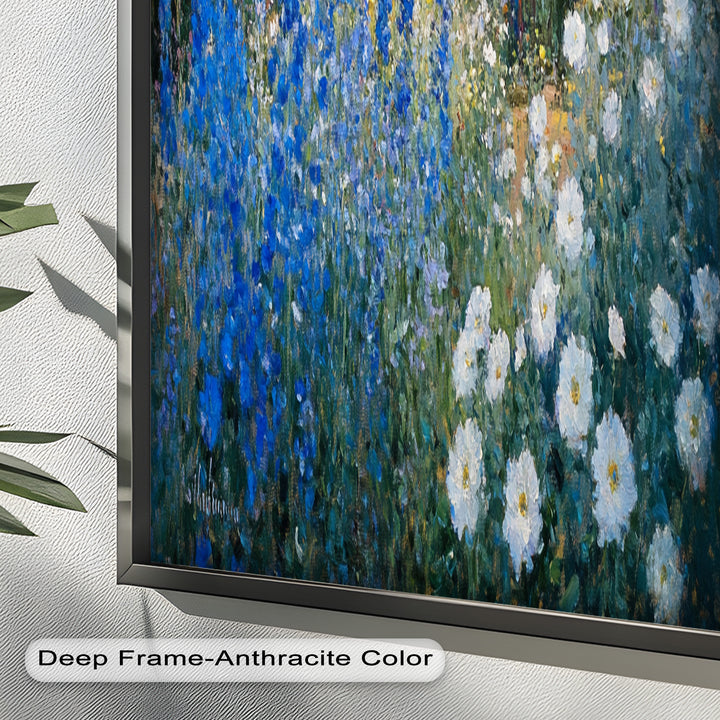 Blue Delphinium - Impressionist Oil Painting