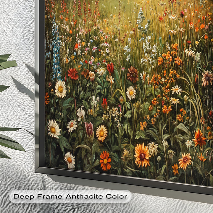 Whispers of Meadow Bloom – Colorful Wildflower Field Oil Painting