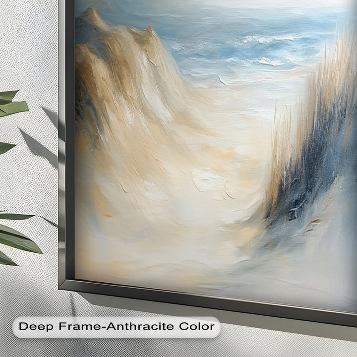 Coastal Beach Seagulls – Tranquil Seascape Oil Painting