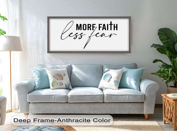 More Faith, Less Fear – Motivational Oil Painting