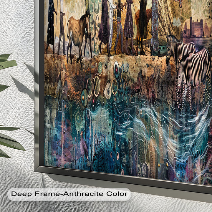 Echoes of Migration – Symbolic Journey Through Time Oil Painting