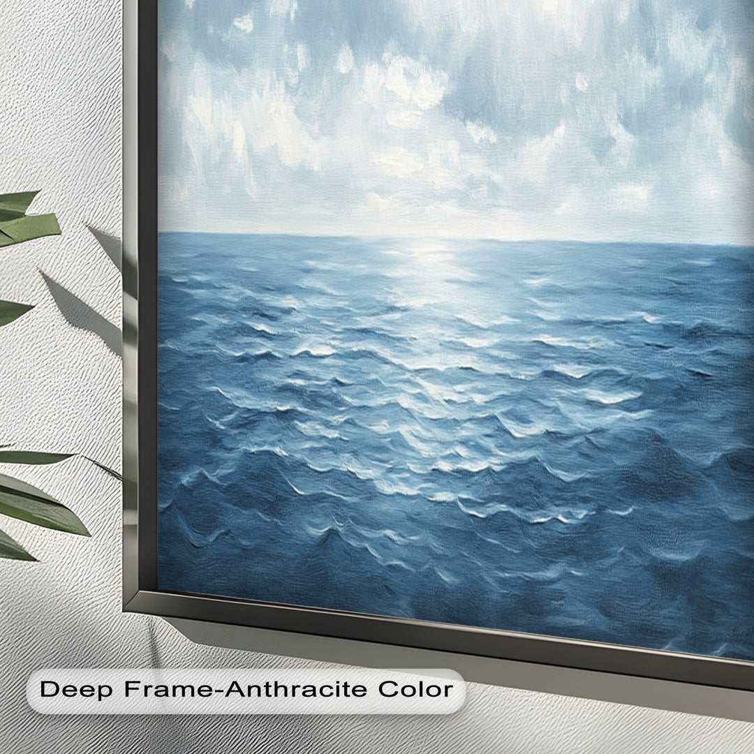 Blue Coastal Art - Ocean Seascape Oil Painting