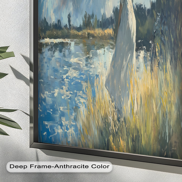 Lady by the River – Impressionist Oil Painting