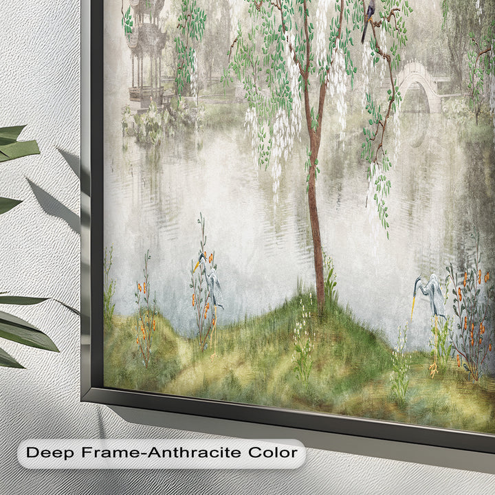 Chinoiserie-Baum – Elegantes orientalisches Ölgemälde